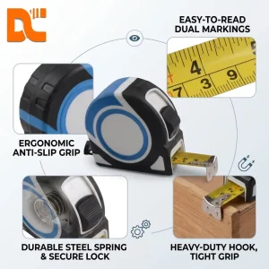 Wear Resistant Measuring Tape Custom Logo Retractable Tape Measure Portable Hand Tool for Construction Decoration Woodworking