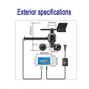 Weather Station Anemometer Wind Speed Sensor High Precision Wind Speed and Direction Analog Wireless Control Sensors