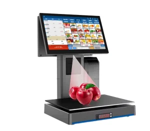 Weighing AI Weight Scale Label Barcode Printing Dual Touch Screen Networked API Supermarket Butcher Shop OEM Scale SPL