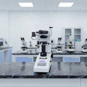 Weight Load Auto Turrent Digital Eyepiece Micro Vickers Hardness Tester Max Test Height 90mm Knoop Sclerometer