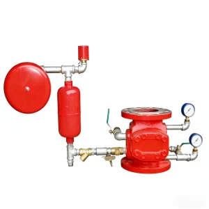 Wet Alarm Check Valve Flanged Fire Alarm Valve with Pressure Gauge and Water Motor Gong for Sprinkler System