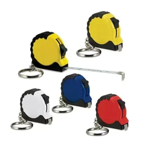 White and Black Mini 1m Measuring Tape with Keychain for Sewing Tailor Dieting
