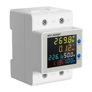 WiFi High-Precision Single-Phase Smart Meter Model N52-2026WF Household Use 63A Max Current LCD Display Remote Control Alarm