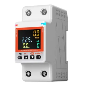 WiFi Single Phase 2P AC Meter STM10 Model PC Material Analog Digital Display 1.5% Accuracy Household Use Current Limiting