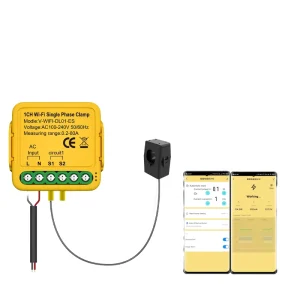 WiFi Smart Energy Meter 1CT 80A Clamp KWh Power Monitoring APP Remote Control Product Genre Instrument