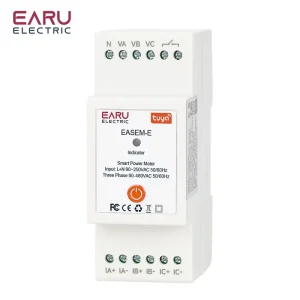WiFi Smart Three Phase AC90 480V Bi-Directional Measurement Power Energy kWh Meter Monitor with 3PCS CT Clamps Switch Relay