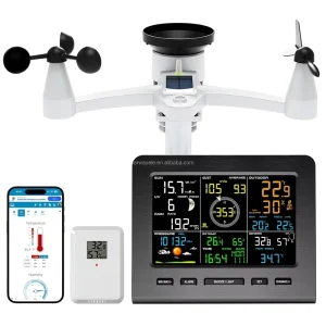 WiFi Weather Station 7 in 1 Wireless Smart Home Weather Stations with Rain Gauge and Wind Speed Direction Weather Forecast