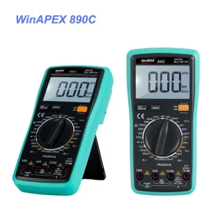 WinAPEX 890C High Precision True RMS Digital Multimeter DC1000V AC750V Resistance 20M Continuity Test 3 Digit Dustproof