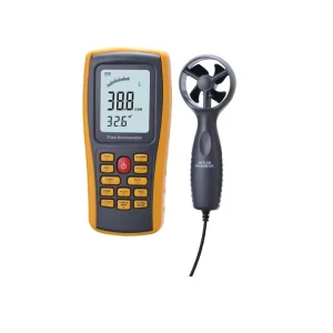 Wind Velocity and Temperature Vane Anemometer Digital Air Flow Anemometer
