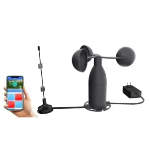 Wireless Anemometer Wind Speed Sensor Monitor Wind Speed Meter for Weather Station