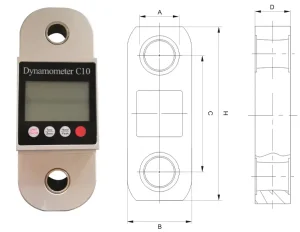Wireless Force Gauge with Digital Display Marine Power Hoist Force Gauge Precise Measurement Handheld Electronic Tensiometer