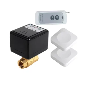 Wireless Water Leak Detector Alarm System with 3 4 Inch Brass Valve Flood Leakage Sensor for Basement Mechanical Room Protection