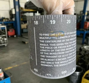 Wrap Around Pipe Measure Tape Flexible Angle Measuring Marking Gauge for Pipe Diameter 3 Inch to 10 Inch
