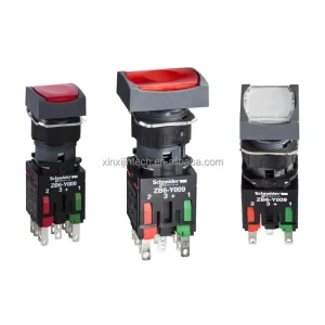 XB6CW XB6DW LED Indicate Button Switch XB6CW/DW 1/3B1B4B2B1/3/4B5B 16mm Rectangle 1NO 1NC White Green Red AC/DC12-24v