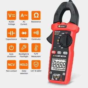 XE 2610E True RMS Digital Clamp Meter AC DC Inrush NCV Temperature Capacitance OEM Customized Support Continuity
