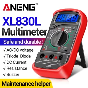 XL830L Mini Digital Multimeter 1999 Counts AC DC Voltmeter Ammeter Ohm HFE Transistor Tester Electricity Measuring Tools