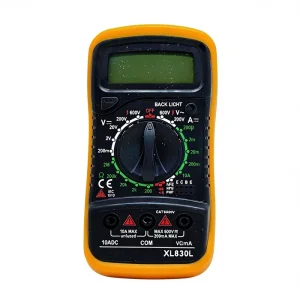 XL830L Yellow Counting Ammeter Voltmeter Ohmmeter Multi-functional Small Digital Multimeter
