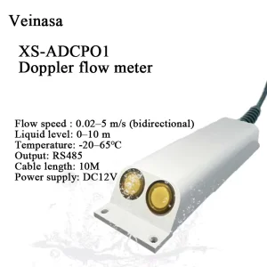 XS ADCPO1 Ultrasonic Doppler Flow Meter for Liquid Polymer Material Accuracy 0.01m/s 0.02-5m/s Range River Reservoir Pipe