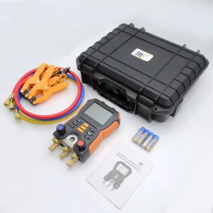 Xinsite HT-750 Vacuum Manifold Instrument Air Conditioning Car Digital Pressure Meter Valve Refill Fluorine Refrigerant Meter