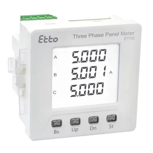 YADA ET703 M Series 220V 380V AC 6A Three Phase Class 0.5S RS485 Modbus Digital Input Output Smart Power Meter for Data Center