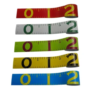 YC1 Series PVC Soft Waterproof Fish Measuring Tape 5 Colors 120cm X 5cm for Sea Saltwater Lure Fishing