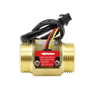 YF-B10 Water Flow Sensor 2-50L/Min DN25 G1 Thread Brass Hall Effect Flow Meter for Liquid Measurement 3.5-24V DC