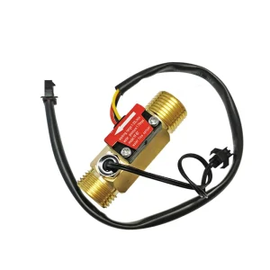 YF-B7 High Precision Water Flow Sensor H1/2 Hall Effect Water Flow Meter with Temperature Sensor Impeller Flowmeter