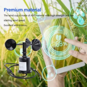 YGC FS1 RS485 4 20mA 0 5V Analog Voltage Output Plastic Anemometer Wind Speed Sensor for Weather Station Measurement