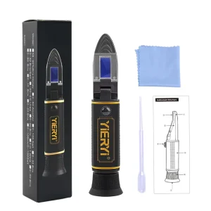 YIERYI Portable 0 32% Brix Refractometer with ATC for Juice Honey and Beverage Sugar Content Testing