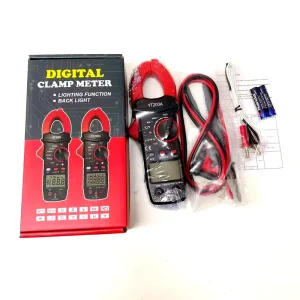 YT200CURENT Clamp AC DC 600V 200A Ohm Hz Temperature Digital Clamp Meter Multimeter Pinza Amperimetrica Current Clamp Meter Dual