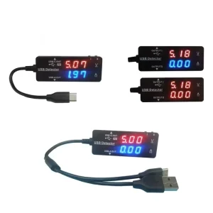 YWS26VA USB Type A+C Digital Only Voltmeter Ammeter Battery Capacity Monitor Power Tester Discharge Voltage Current Meter LED