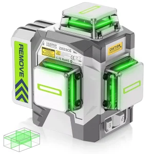 ZK03CG 3D 12 Lines Laser Level 360 Degree Cross Line Green Beam Rotating Laser Equipment Self Level