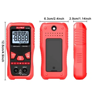 ZLLJMETER ZL123B 4000 Counts Autorange Digital Multimeter High Performance True RMS Data Hold 600V Professional Electrician’s