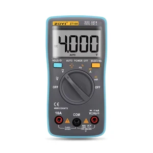 ZOYI ZT 100 Ammeter Voltmeter Capacitance Resistance Meter 4000 Count High precision 1000V 10A Industrial Household Use