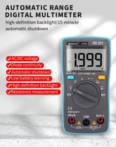 ZOYI ZT 98 1999 Counts 4 Digit LCD Display Multifunction Power Meter Multimeter 1000V DC Voltage ABS Material OEM Storage