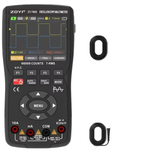 ZOYI ZT706S 66000 Counts Dual Channel Oscilloscope Multimeter 50MHz 3 in 1 Multi Tester with 10MHz Signal Generator 1000V 10A