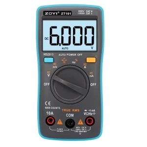 ZT-101 6000-counting High-precision 4-Digit Automatic Range Pocket-sized Digital Multimeter 0-1000V/0-10A Multi-functional