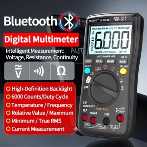 ZT-300AB Intelligent Digital High-Precision Multimeter APP Auto Range 6000 Counts CAT III/II Anti-Burn Curve Data 4-Digit