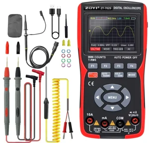 ZT-702S 2 in 1 Digital Oscilloscope Multimeter 9999 Counts True RMS 48MSa/s 1000V Handheld Tester