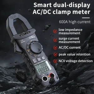 ZT-QS9 AC/DC Current 600A True RMS Auto NCV Digital Multimeter Clamp Meter Auto Range 6000 Count 4-Digit 3x/s Update