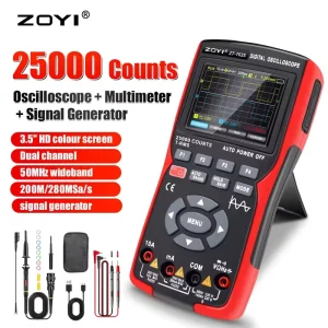 ZT703S 3in1 Digital Multimeter 50MHz Bandwidth 280MS/s Rate PC Waveform Data Storage Dual Oscilloscope Signal Generator