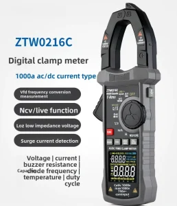 ZTW0216C Industrial Grade High Precision Frequency Dependent Voltage Inrush Current Meter 1000A AC/DC Multimeter Three Half