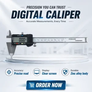 Zhongji Vernier Caliper High-Precision 0.01mm Zinc Alloy Plastic 150mm Industrial Antique Bracelet