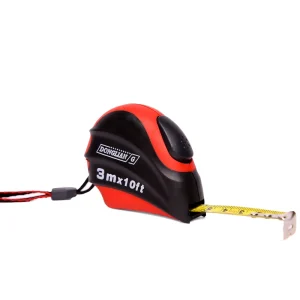 automatic stop steel tape measure abs and rubber measure tape