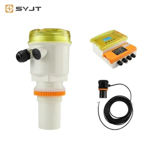for 4 20mA RS485 304 Plastic Ultrasonic Level Gauge Sensor Transmitter 0 15m Measuring Range 0.5% Accuracy 24VDC LCD